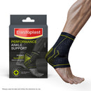 Elastoplast Performance Ankle Support packaging with a person wearing the support on their ankle.