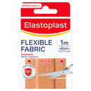 Elastoplast flexible fabric bandage packaging with branding and product details.
