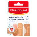 Elastoplast hand bandages packaging with visible bandages on a white background