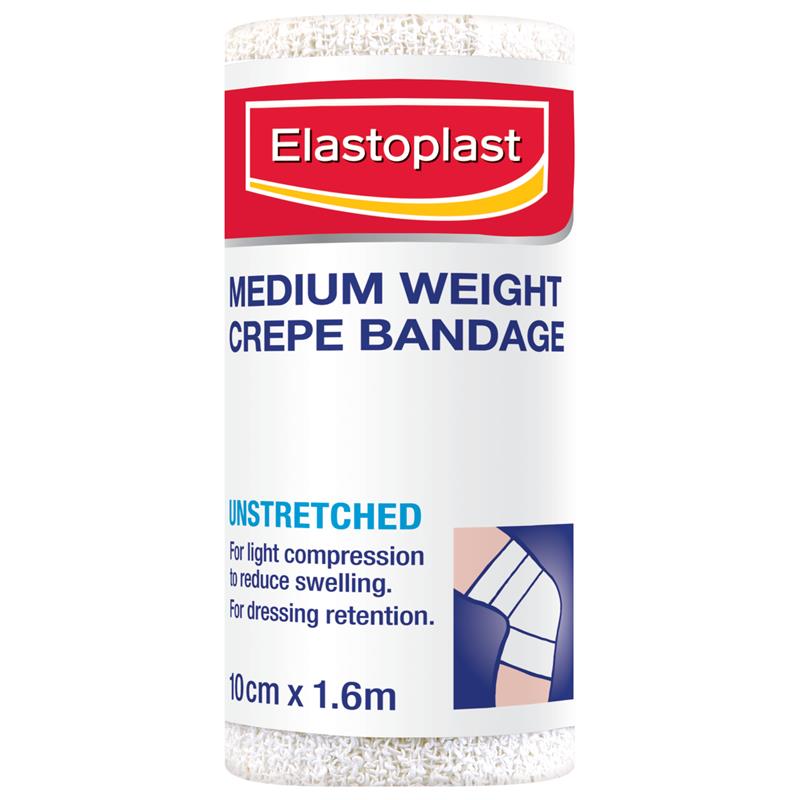 Elastoplast Medium Weight Crepe Bandage 10cm x 1.6m