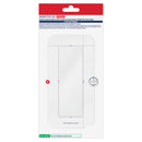 Sterile medical packaging with red and white label on a white background