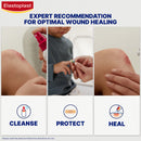 Elastoplast advertisement for wound care with images of a child's knee, hand, and a bandage.