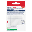 Elastoplast sensitive XL sterile wound dressing packaging on a white background