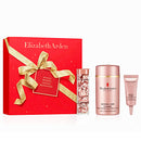 Elizabeth Arden skincare product set with a red gift box on a white background