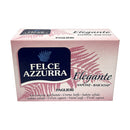 Box of Felce Azzurra Elegante bar soap with pink design and branding.