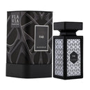 Flavia Fab Eau De Parfum 90ml in a black bottle together with a black box packaging on a white background