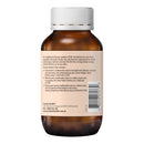 Back view of an amber brown bottle of Fusion Health Kidney Tonic with a white cap and a beige label containing product details and a barcode.