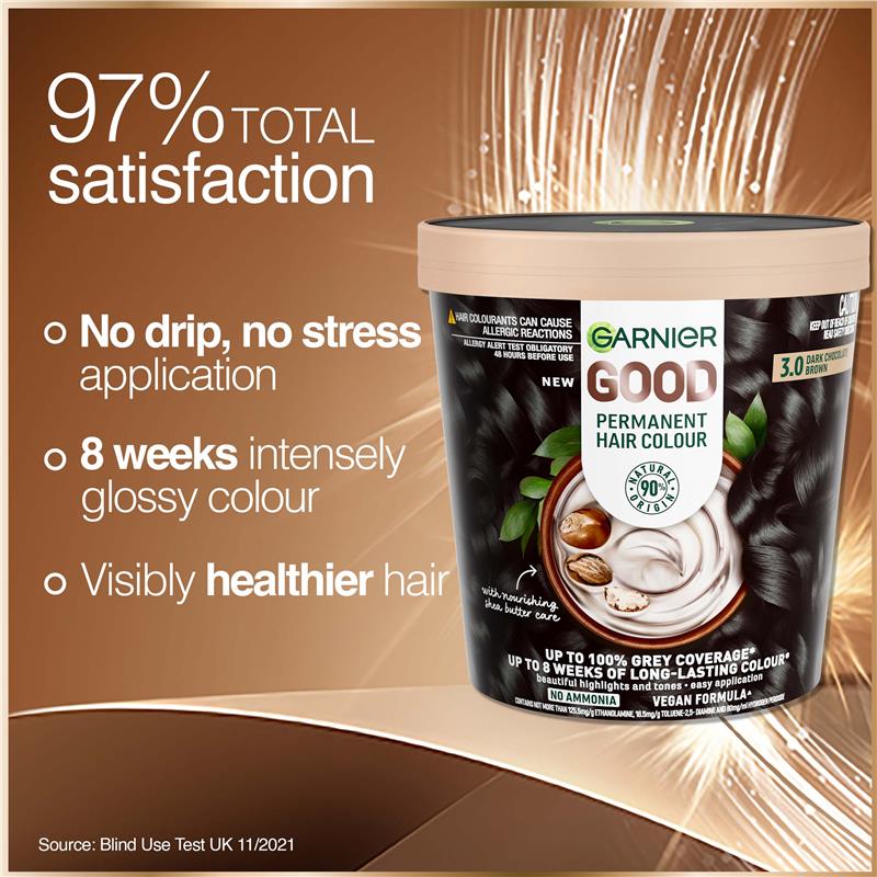 Garnier Good Permanent Haircolour 3.0 Dark Chocolate Brown