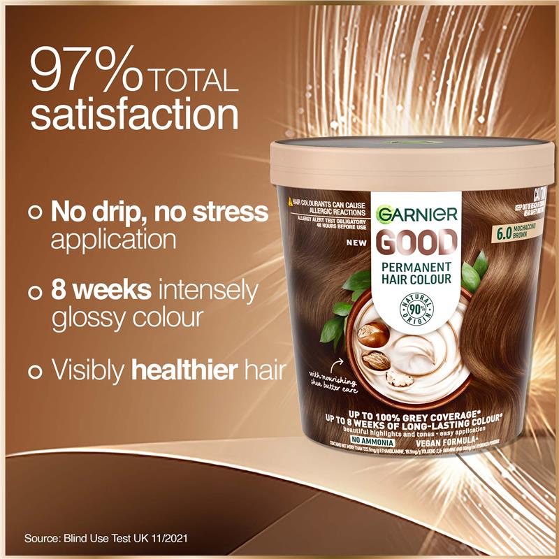 Garnier Good Permanent Haircolour 6.0 Mochaccino Brown