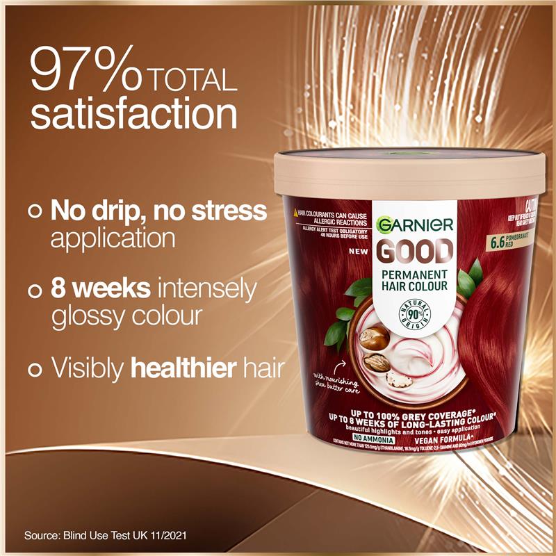 Garnier Good Permanent Haircolour 6.6 Pomegranate Red