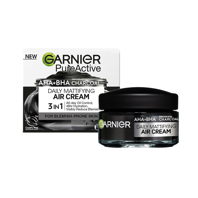 Garnier Pure Active AHA + Salicylic Acid Daily Mattifying Air Cream Moisturiser 50ml