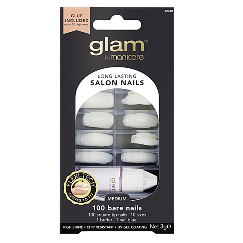 Glam By Manicare Glue On Nails 100 Pieces