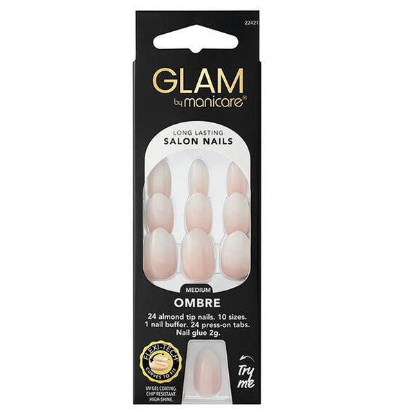 Glam by Manicare Press on Nails Medium Ombre Almond