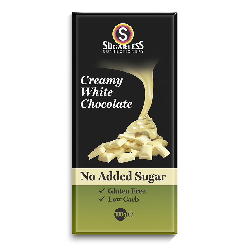 Sugarless Confectionery Creamy White Chocolate 100g