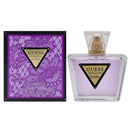 Guess Seductive Charm Women Femme Eau de Toilette bottle and its packaging box, featuring a purple floral lace pattern and a gold triangular Guess logo.