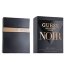 Guess Seductive Homme Noir men's fragrance shown with its black rectangular bottle and matching retail box on a white background.
