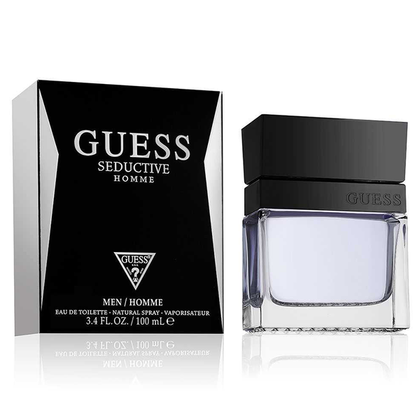 Guess Seductive Homme perfume bottle and packaging on a white background