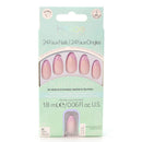 Helios Plant Based Press On Nails - French Lavender Stiletto 24 pieces on a white background