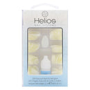 Helios Artificial Nail Tips - Square 200 pieces with glue on a white background