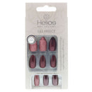 Helios Gel Effect Press On Nails - Burgundy Stiletto 24 pieces on a white background