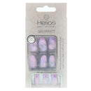Helios Gel Effect Press On Nails - Pink Marble Coffin 24 pieces on a white background