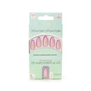 Pack of false nails with a light green packaging on a white background