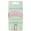 Helios Plant Based Press On Nails - French Pink Stiletto 24 pieces on a white background