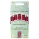 Helios Plant Based Press On Nails - Red Square 24 pieces on a white background