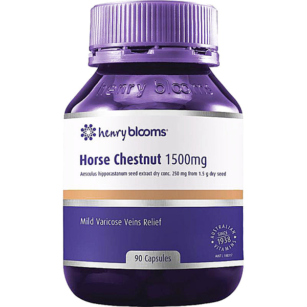 Henry Blooms Horse Chestnut 1500mg 90 Capsules