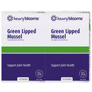 Box of Henry Blooms Green Lipped Mussel capsules on a white background