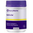 Jar of 'Herb-a-lax' by Henry Blooms on a white background