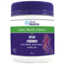 Jar of Henry Blooms MSM Powder for joints, muscles, and bones on a white background