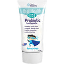Tube of Henry Blooms Kids Probiotic toothpaste with superhero design on a white background