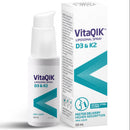 VitaQik liposomal spray D3 & K2 with packaging on a white background