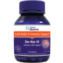 Blue bottle of Henry Blooms Zinc Max 50 supplement on a white background