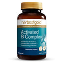 Herbs of Gold Activated B Complex supplement bottle on a white background