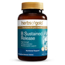 Herbs of Gold B Sustained Release supplement bottle on a white background