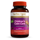 Herbs of Gold Children's Calm Care supplement bottle on a white background