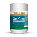 Herbs of Gold Gut Care Vanilla supplement container on a white background