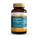 Herbs of Gold Organic Oregano Oil bottle on a white background