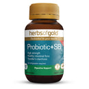 Herbs of Gold Probiotic+SB supplement bottle on a white background
