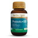 Herbs of Gold Probiotic+SB supplement bottle on a white background