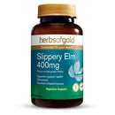 Herb of Gold Slippery Elm 400mg supplement bottle on a white background