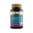 Herbs of Gold Saffron Mood Balance supplement bottle on a white background