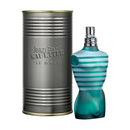 Jean Paul Gaultier Le Male perfume bottle and packaging on a white background