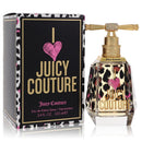 Juicy Couture perfume bottle and packaging with leopard print design.