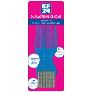 KP24 Dual Action Metal Tooth Lice Comb