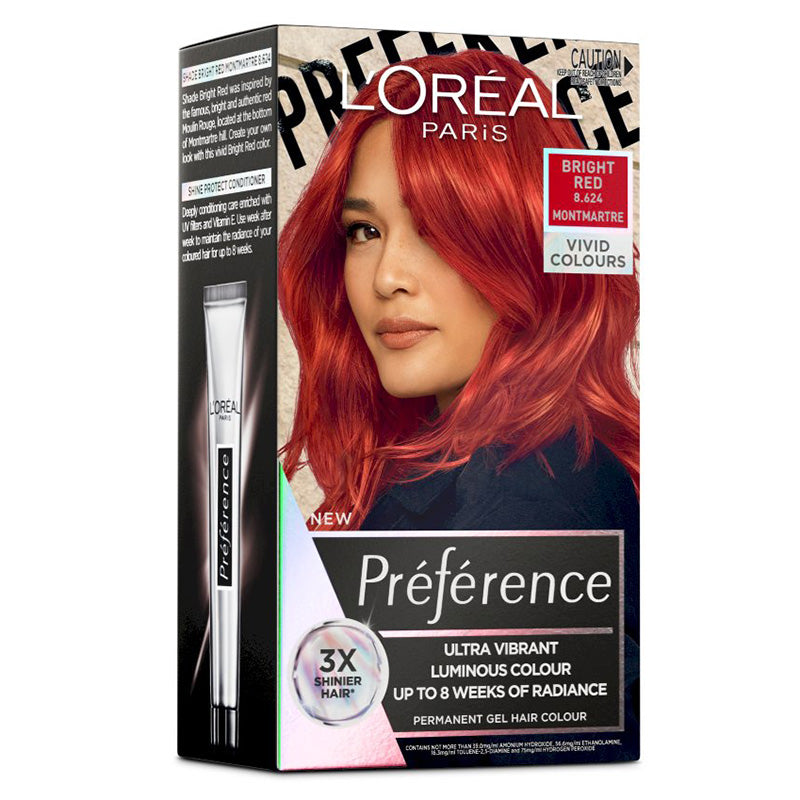 L’Oréal Paris Preference Semi-Permanent Hair Colour Meta Vivids Montmartre 8.624 (Bright Red)