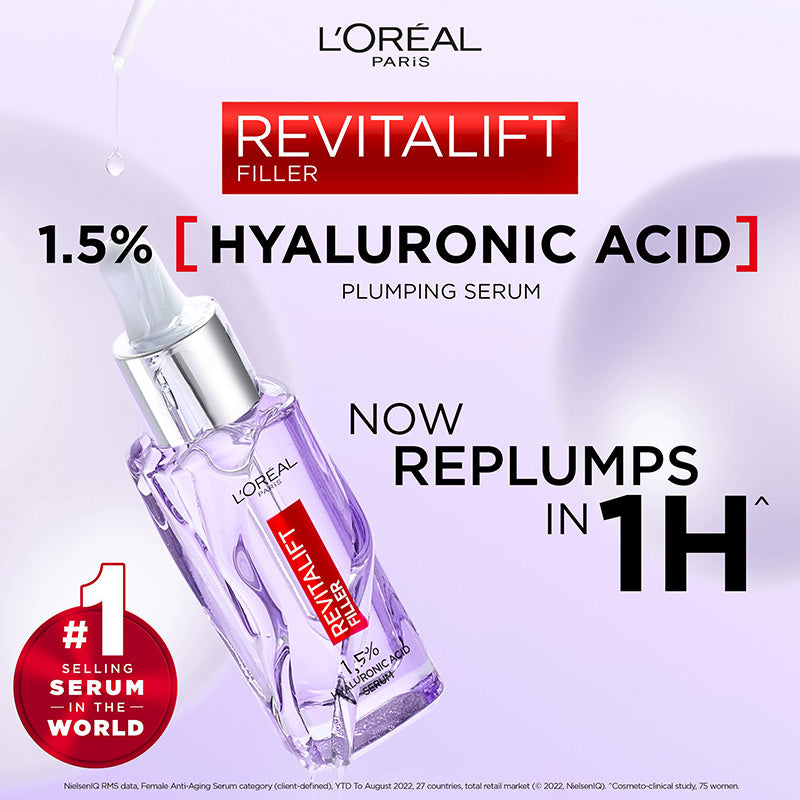 L'Oréal Paris Revitalift Filler 1.5% Hyaluronic Acid Plumping Face Serum 15ml