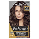 L'Oreal Paris hair color packaging with a model's face and product details.